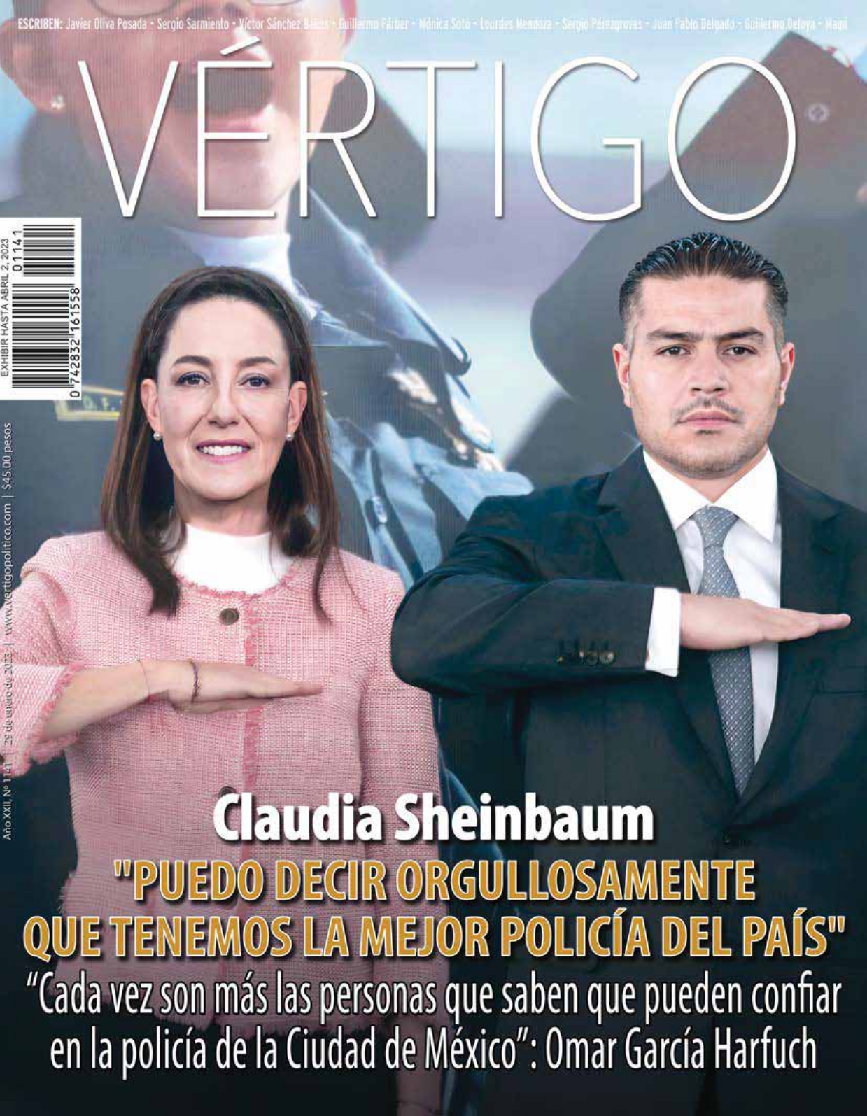 Promocionan a Sheinbaum como superpolicía en revista de Salinas Pliego portada 2