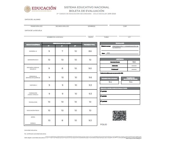 boleta de calificaciones y certificado de preesclar, primaria y secundaria 2020 CDMX 2