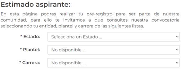 Deberás iniciar con estos datos al hacer tu registro al CONALEP