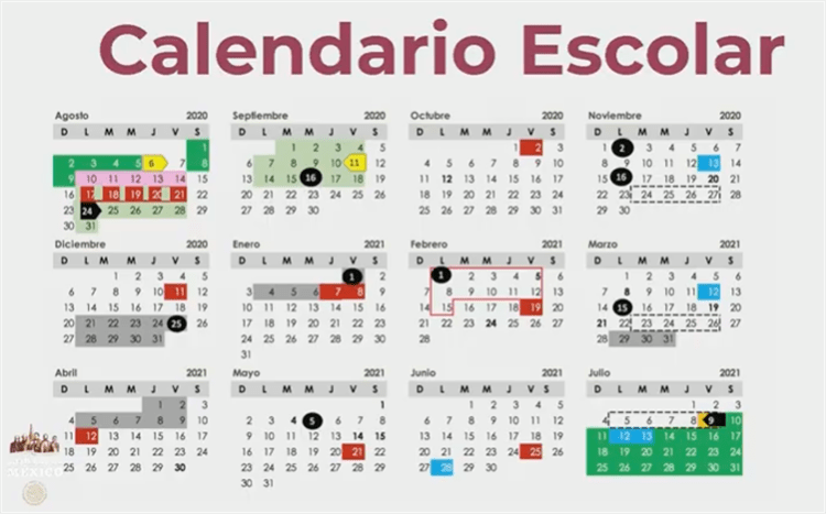 Calendario escolar 2020