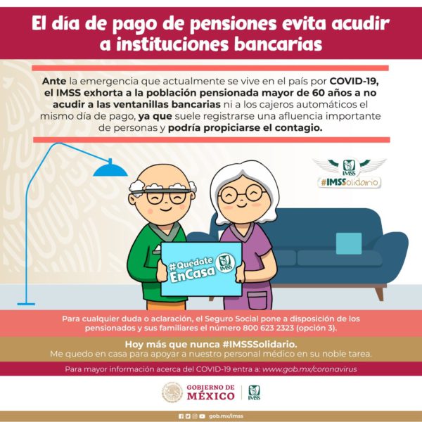Las pensiones IMSS e ISSSTE pueden retirarse los días siguientes 