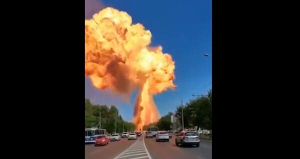Momento de la explosión en Rusia 