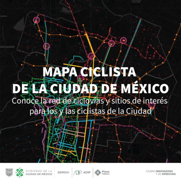 Este es el Mapa ciclista de la CDMX 