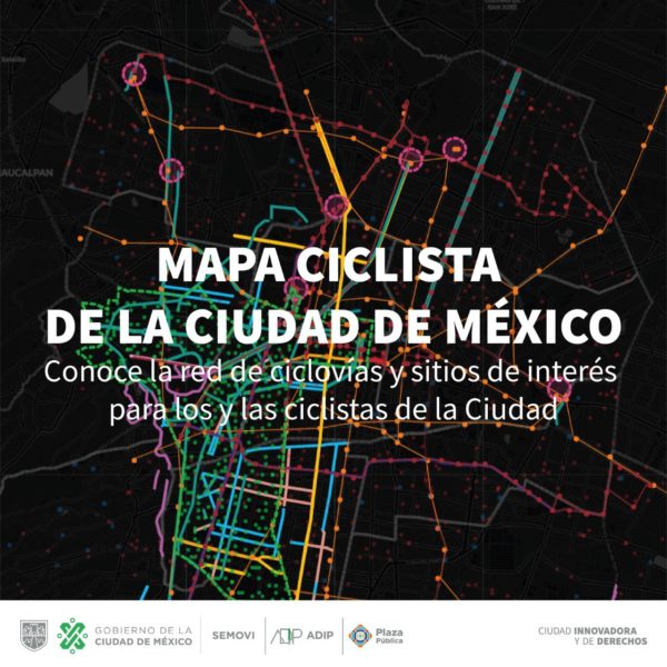 Este es el Mapa ciclista de la CDMX