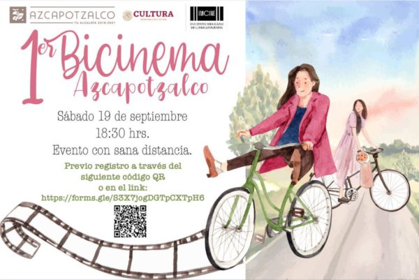 Con este código QR puedes registrarte al Bicicinema Azcapotzalco 