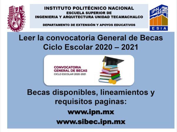 Ya está abierta la convocatoria para las Becas IPN 2020