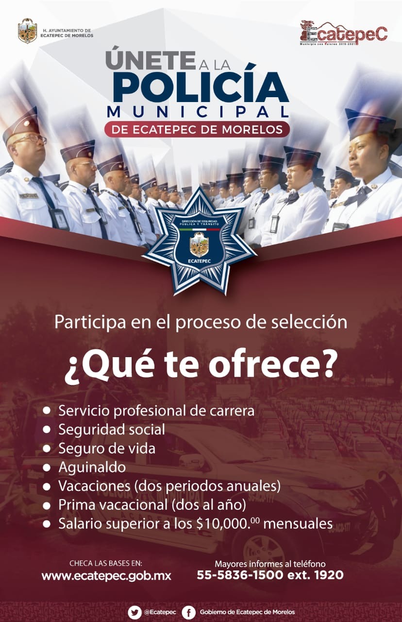 convocatoria 2020 policia de ecatepec requisitos registro 2