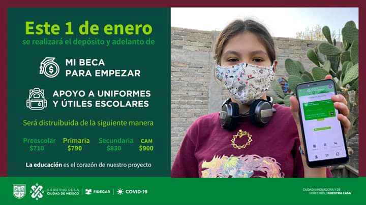 Quinto depósito de Mi Beca para Empezar 2020 será el 1 de enero