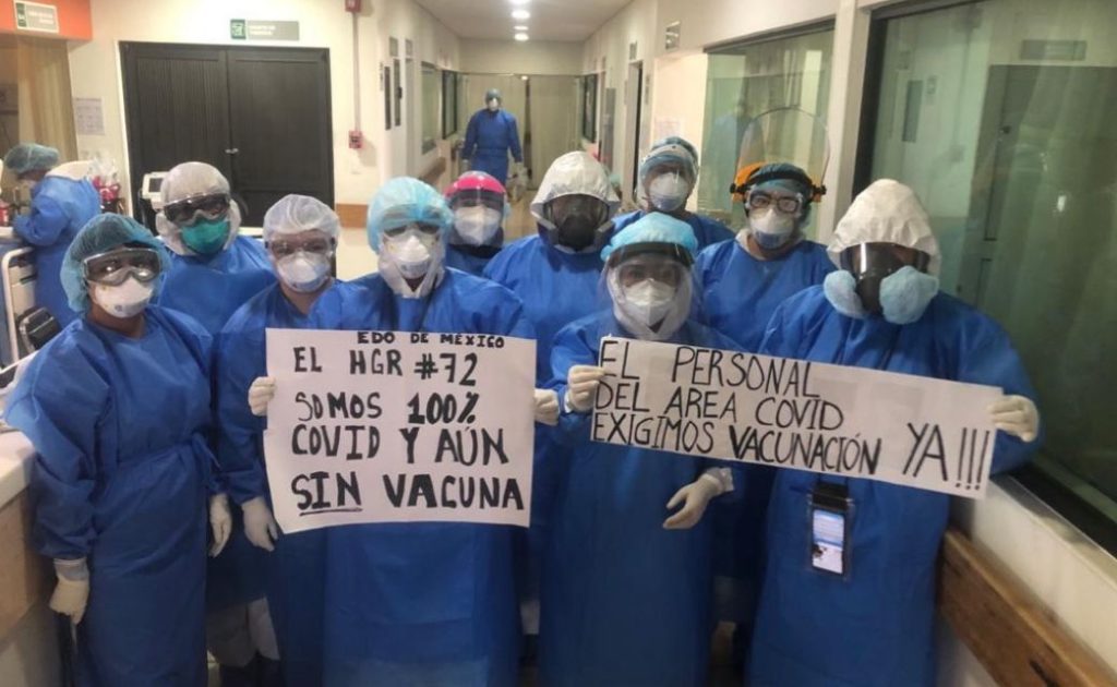 Médicos y enfermeras de Tlalnepantla, aún sin vacuna. Ya no pueden más
