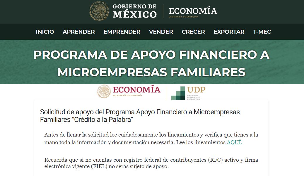 crédito a la palabra microempresas 2021