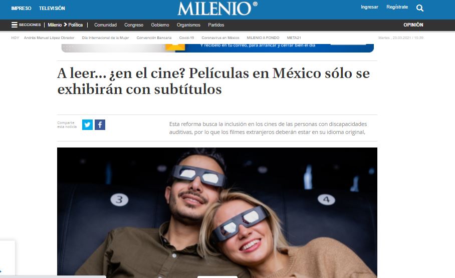 doblaje mexicano no quedó prhibido ley federal de cinematografia articulo 8 2 peliculas dobladas