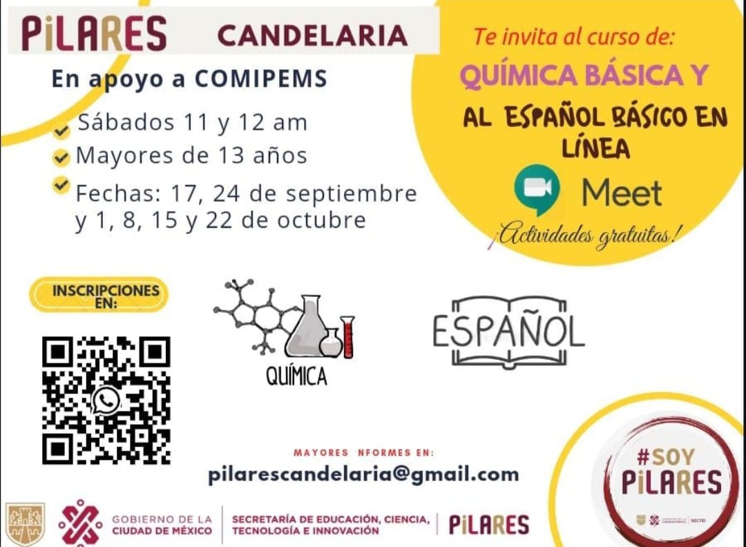 Escanea el código QR de esta imagen para inscribirte a las asesorías | Foto: FB PILARES