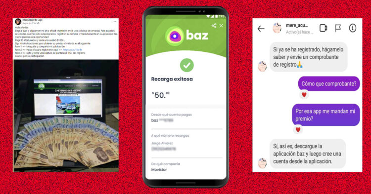 App Baz, de Banco Azteca, es utilizada para hacer fraudes en Facebook e Instagram portada