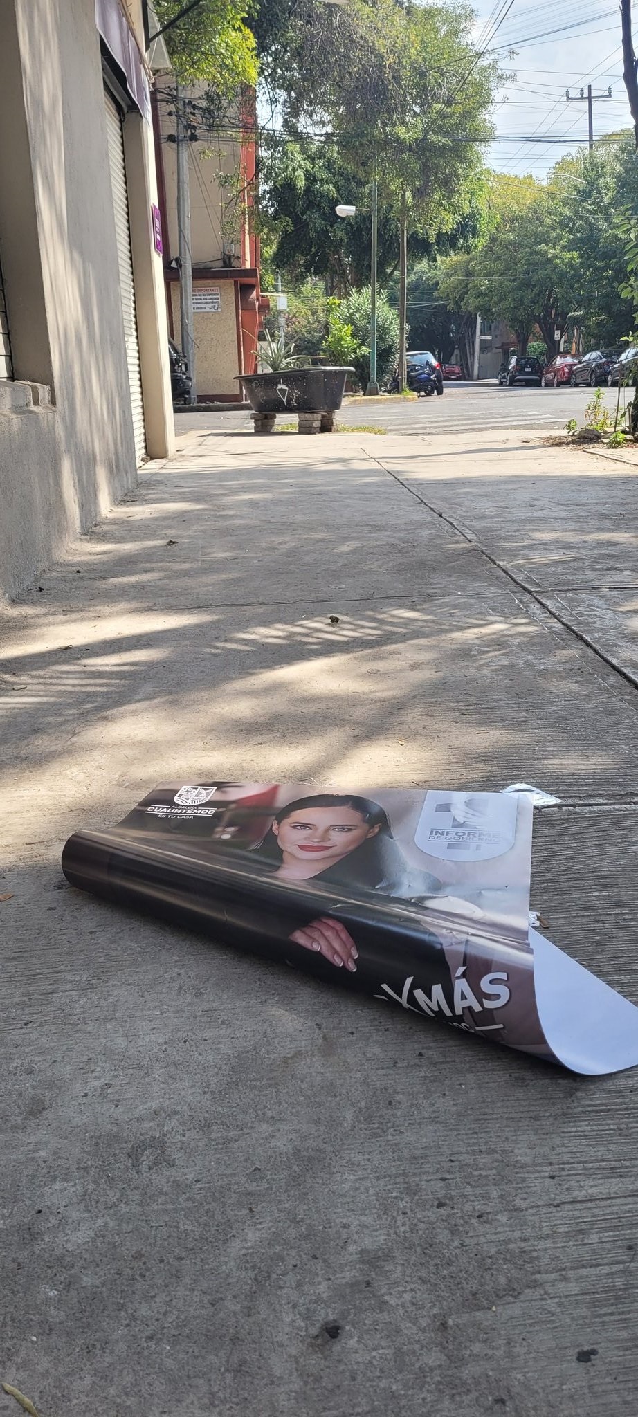 Vecinos de la alcaldía Cuauhtémoc se quejaron por la publicidad invasiva de Sandra Cuevas | Foto: Twitter