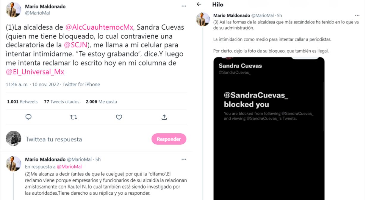 sandra-cuevas-amenazas-mario-maldonado-Twitter