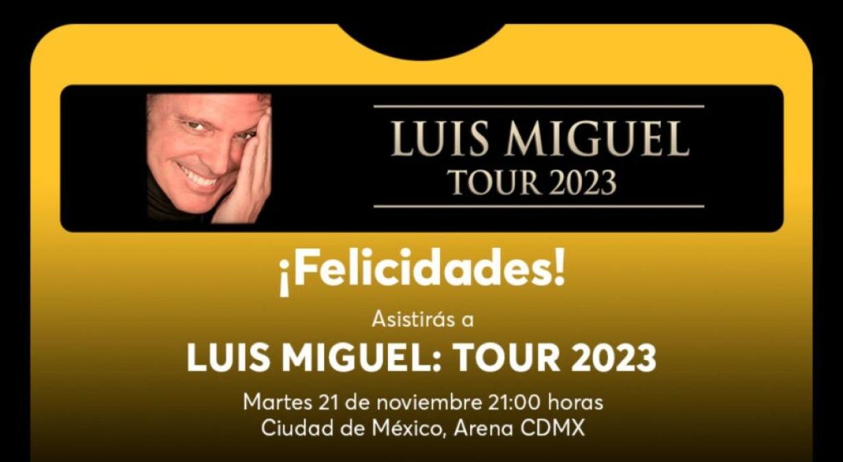 Luis Miguel boletos 2023. Precios en CDMX, Guadalajara y Monterrey
